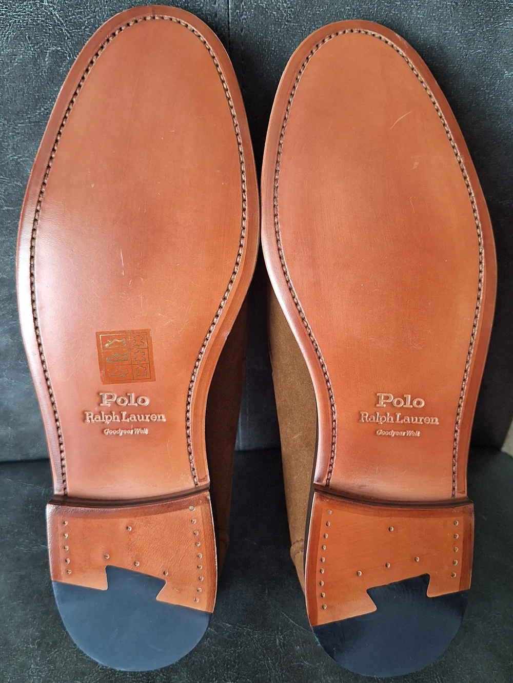 Polo Ralph Lauren Booth Tassel Suede Slip-on Loafers Brown Dress Shoe Mens 10.5D